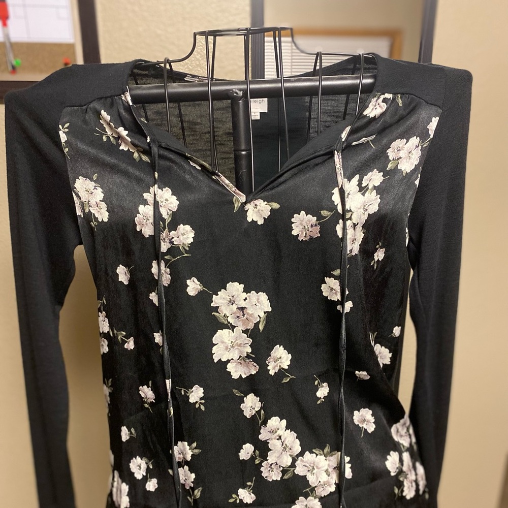 Black long sleeve top